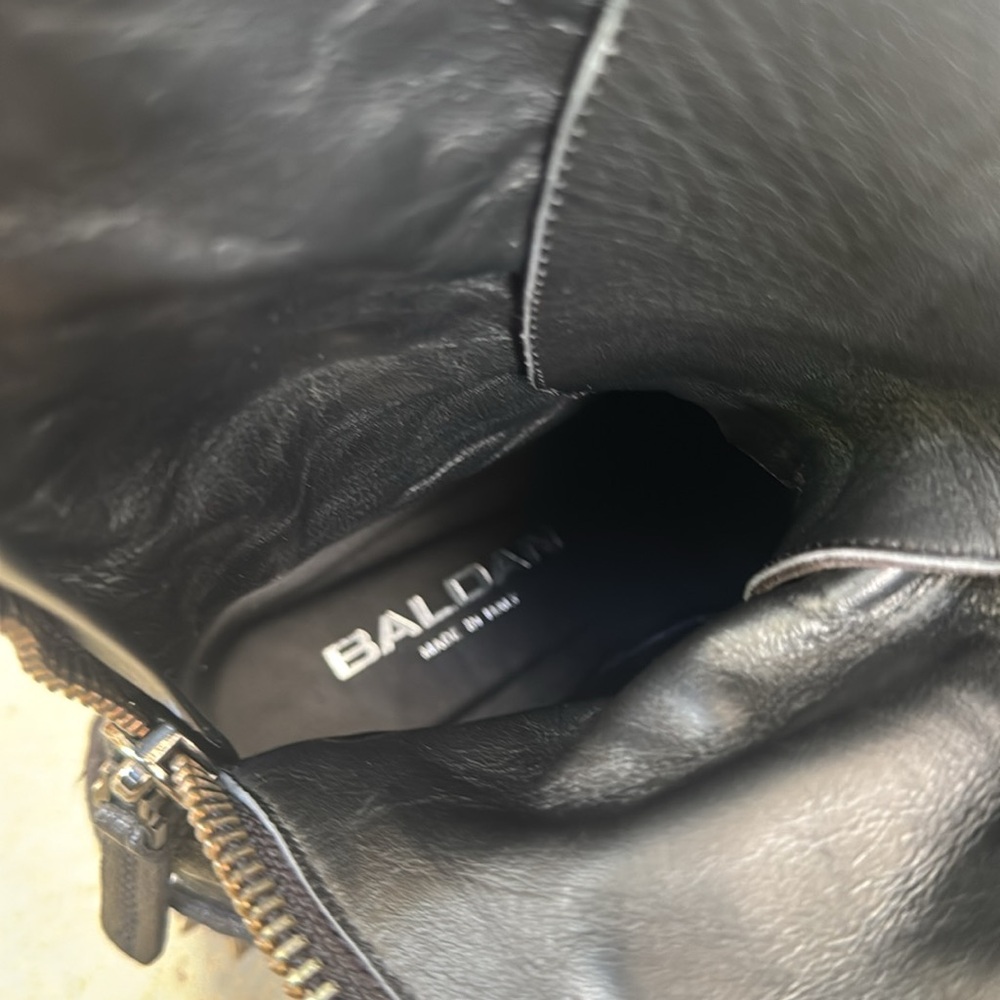 Baldan Embellished Leather Moto Boots - Picture 10 of 11